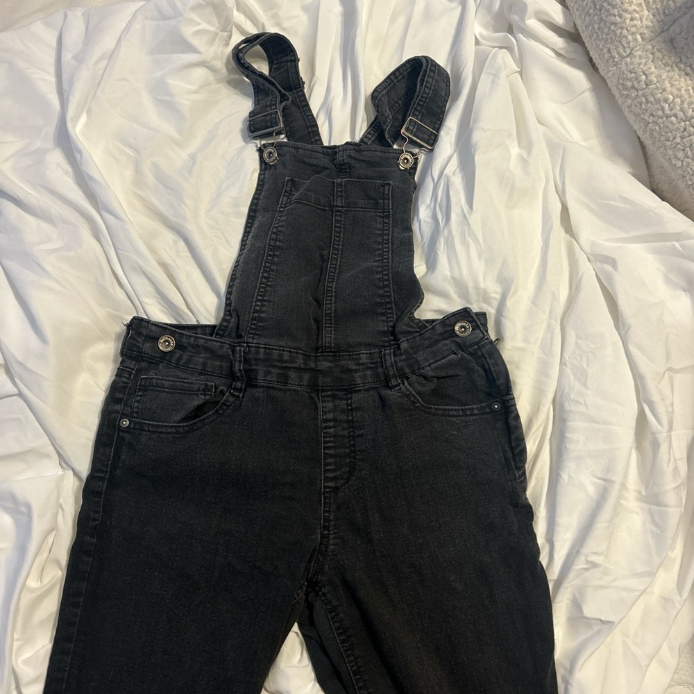 Black Denim Overalls
